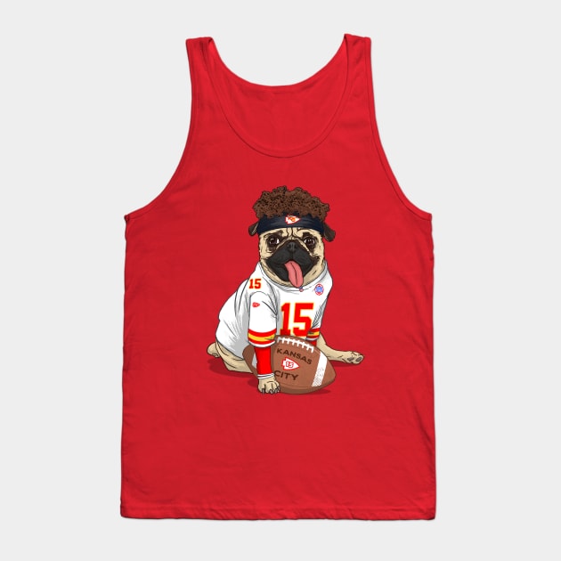 Pug Mahomes Tank Top by flowwestprintandapparel